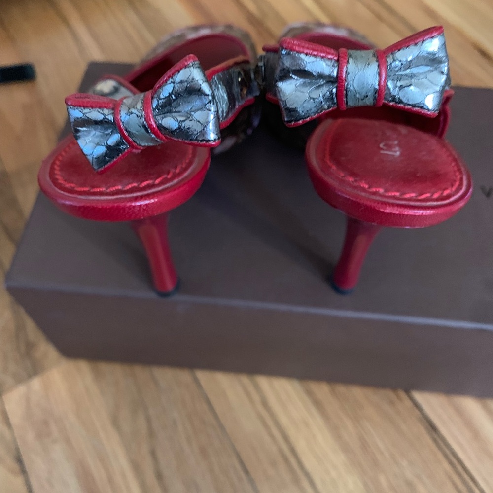 Louis Vuitton cherry blossom sling backs pumps - Picture 4 of 5